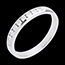 Verk�ufe Trauring semi pav� in Weissgold - Kanalfassung  - 0.3 Karat - 10 Diamanten