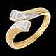 On-line Verfkauf ring ruban gelbgold 24 diamanten