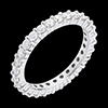 Verk�ufe Trauring pav� in Weissgold - Krappenfassung  - 1.1 Karat - 30 Diamanten