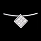 On-line Verk�ufe collier wurfel in weissgold 23 karat diamanten