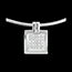Geschenk Collier carr� in Weissgold - 0.45 Karat - 25 Diamanten