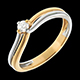 Gold Schmuck solitar im zweiergespann