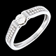 Geschenk Frau solitar arche weissgold 038 karat 29 diamanten