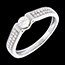 Geschenke Frauen Solit�r Arche in Weissgold - 0.38 Karat - 29 Diamanten