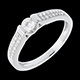 Schmuck solitar arche weissgold 031 karat 29 diamanten