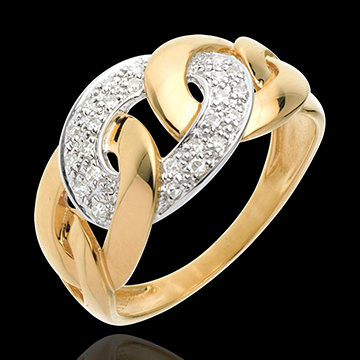 Geschenke Frau Ring sautoir in Gelbgold - 24 Diamanten