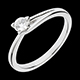Geschenk Frau solitarring broche in weissgold