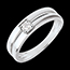 Juwelieren Diamant Ring doppelrangig mit zentriertem Diamanten