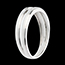 Juwelieren Diamant Ring doppelrangig mit zentriertem Diamanten