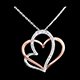 Geschenke collier coeurs enlaces 18 diamanten