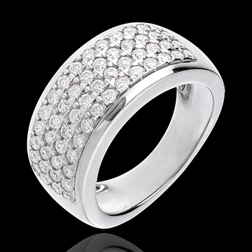 Hochzeit Ring Pl�iade in Weissgold - 1.01 Karat - 56 Diamanten