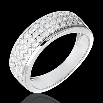 Geschenk Frauen Ring Pl�iade in Weissgold - 0.63 Karat - 45 Diamanten