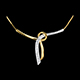 On-line Verfkauf collier liane gelbgold mit 3 diamanten