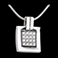 Geschenk Frauen Anh�nger Carr� in Weissgold - 0.24 Karat - 16 Diamanten