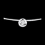 Juwelieren Collier Flohdiamant in Weissgold