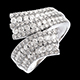 Geschenke Frauen ring echarpe weissgold 11 karat 108 diamanten