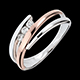 Hochzeit ring trilogie delphea in rotgold und weiss