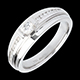 Gold Schmuck solitar empire pave weissgold 033 karat