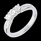 Geschenke Frau bague trilogie pave weissgold 05 karat