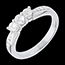 Geschenk Bague Trilogie pav� in Weissgold - 0.5 Karat