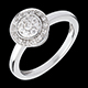 Geschenk Frauen ring bouton pave weissgold