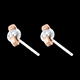 Geschenke Frau ohrstecker coulisse rose und weissgold