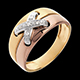 Schmuck ring lacet gelbgold diamanten