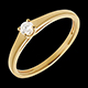 Geschenk klassischer solitar gelbgold