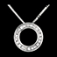 Geschenke Frauen Collier Pendel in Weissgold - 22 Diamanten