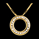 Geschenk collier pendel gelbgold 22 diamanten