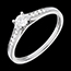 Geschenke Frau Solit�rring Duchesse - Weissgold besetzt mit 9 Diamanten - 0.31 Karat