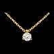 Gold Schmuck collier solitar gelbgold 021 karat