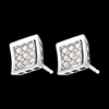 kaufen Ohrstecker carr� in Weissgold - 0.27 Karat - 18 Diamanten