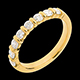 Schmuck trauring semi pave gelbgold krappenfassung 065 kar