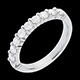 Schmuck trauring semi pave weissgold krappenfassung 065 ka