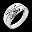 Gold Schmuck Ring Lacet in Weissgold - 5 Diamanten