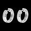 Gold Schmuck Creolen in Weissgold - 0.24 Karat - 22 Diamanten
