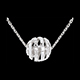 Geschenk collier amour en cage in weissgold 11 diamanten