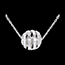 Geschenk Frau Collier Amour en Cage in Weissgold - 11 Diamanten