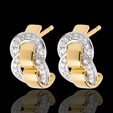 Kauf Ohrringe fermoir in Gelbgold - 0.23 Karat - 38 Diamanten