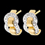 Frau Ohrringe fermoir in Gelbgold - 0.23 Karat - 38 Diamanten