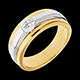 Gold Schmuck solitar eklipse weiss und gelbgold 042 karat