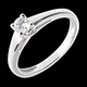 Schmuck klassischer solitar weissgold 025 karat
