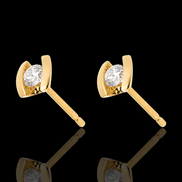 Gold Schmuck Ohrstecker Caldera in Gelbgold - 0.21 Karat
