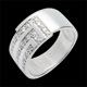 Hochzeit ring equerre weissgold 17 diamanten