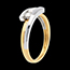 Geschenk Trilogie Ring bipolaire in Weiss- und Gelbgold - 0.28 Karat - 3 Diamanten