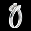 Geschenk Frau Solit�r Funkelndes Auge in Weissgold - 0.63 Karat - 19 Diamanten