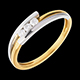 Geschenk Frau trilogie bipolaire weiss und gelbgold diamanten