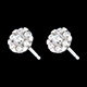 Geschenke Frau ohrstecker diamantrose in weissgold karat diamante
