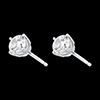 Verk�ufe Diamantohrstecker in Weissgold - 4 Krappen - 1 Karat